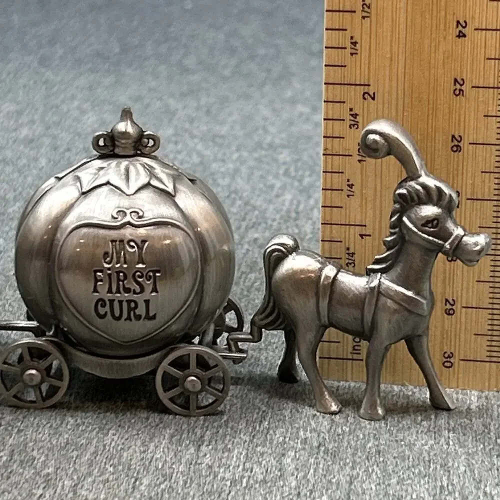Horse Drawn Fairytale Coach Keepsake Set My First Tooth & Curl Box Nursery Decor